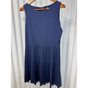 Alice + Olivia A-Line Dress Lined Sleeveless Round Neckline Blue Size Large